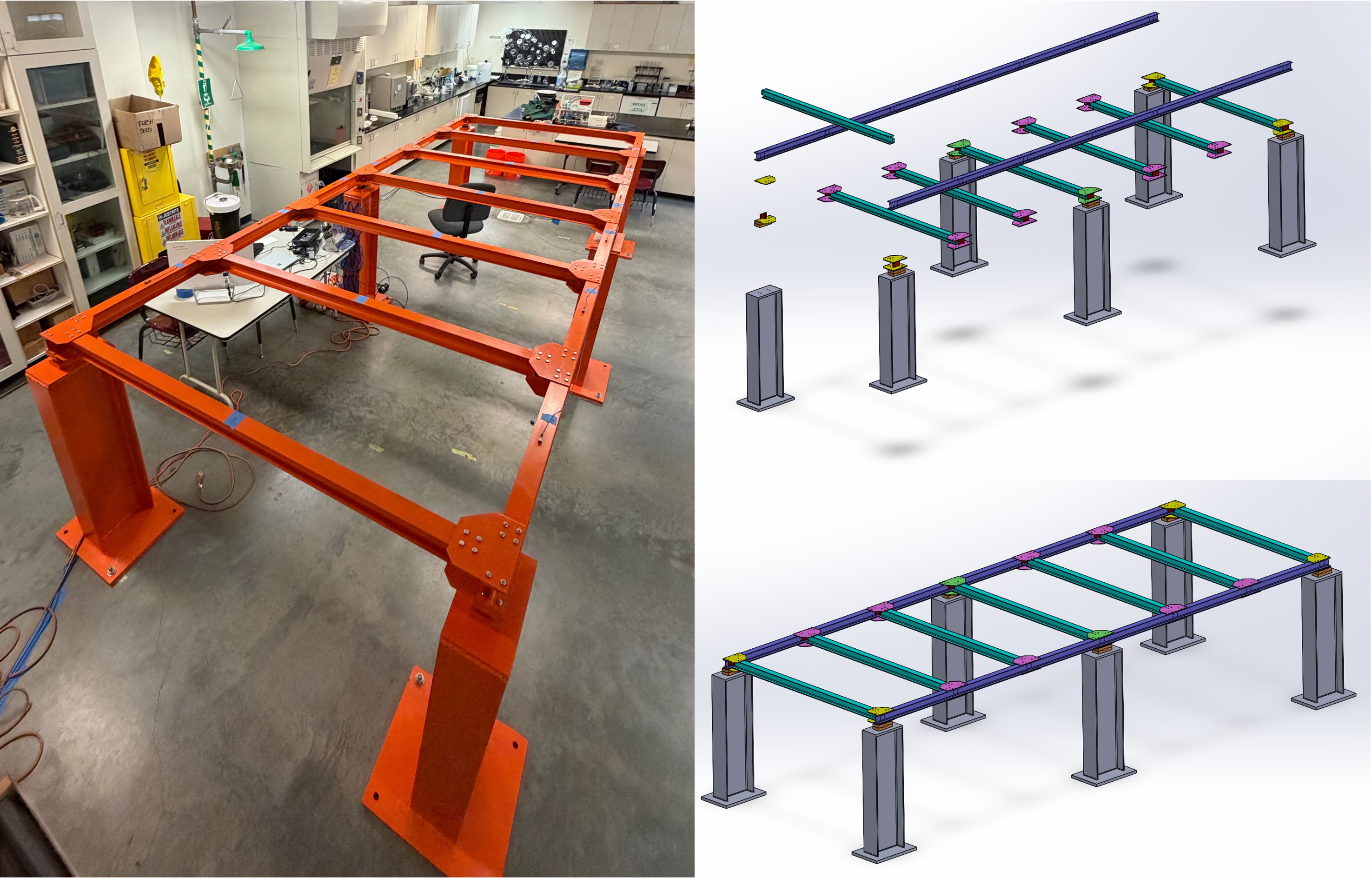 Laboratory bridge for structural health monitoring research